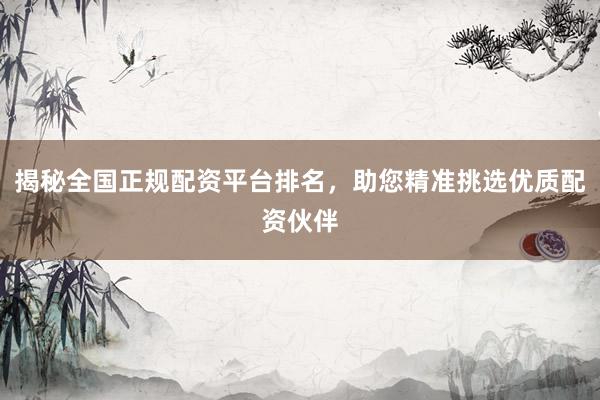 揭秘全国正规配资平台排名，助您精准挑选优质配资伙伴