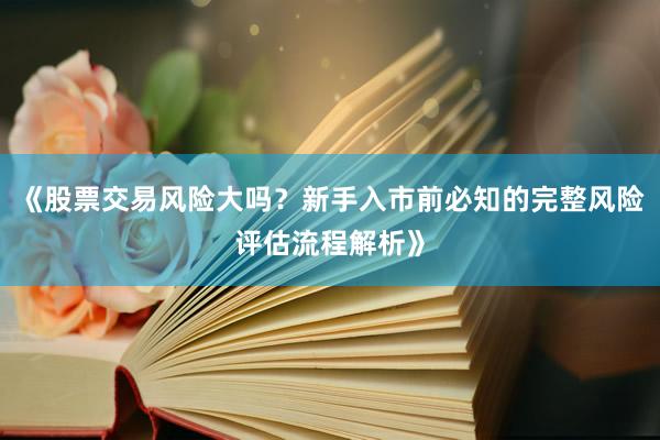 《股票交易风险大吗？新手入市前必知的完整风险评估流程解析》