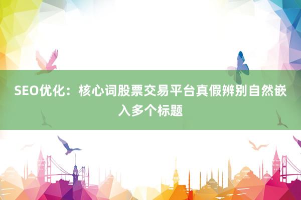 SEO优化：核心词股票交易平台真假辨别自然嵌入多个标题