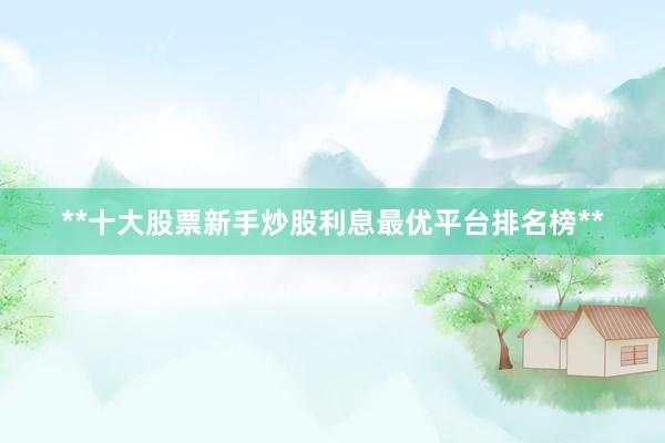 **十大股票新手炒股利息最优平台排名榜**